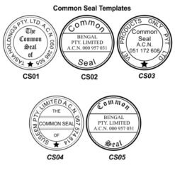 Alternative view of Common Seal Stamps