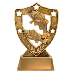 Gold Shield Fishing Trophy (3 Sizes)