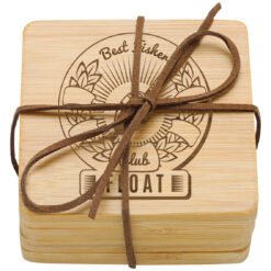 Square Set of Bamboo Coasters (4)