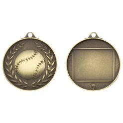 Alternative view of Baseball / Softball Wreath – Antique Gold