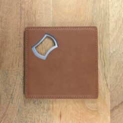 Rawhide Coaster with Bottle Opener