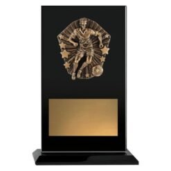 Glass Cosmos Male Football Trophy 215mm