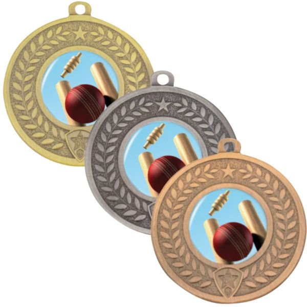 Distinction Cricket Theme Medal