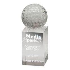 Crystal Acorn Golf Trophy 140mm