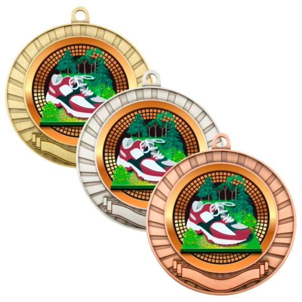 Eco Scroll Cross Country Medal with Coloured Centre
