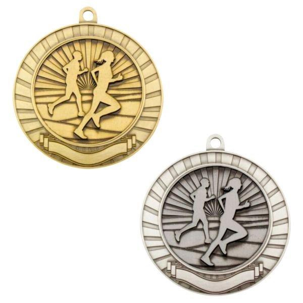 Eco Scroll Cross Country Medal with Metal Centre