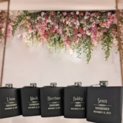 Alternative view of Laserable Matte Black Flask 6oz