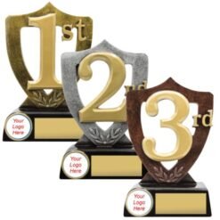 Gold Shield for 1st, 2nd & 3rd