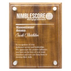 Artisan Walnut Floating Acrylic Plaque ( 2 Sizes)