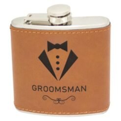 Flask with Rawhide Leatherette