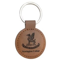 Alternative view of Circle Rawhide Keychain