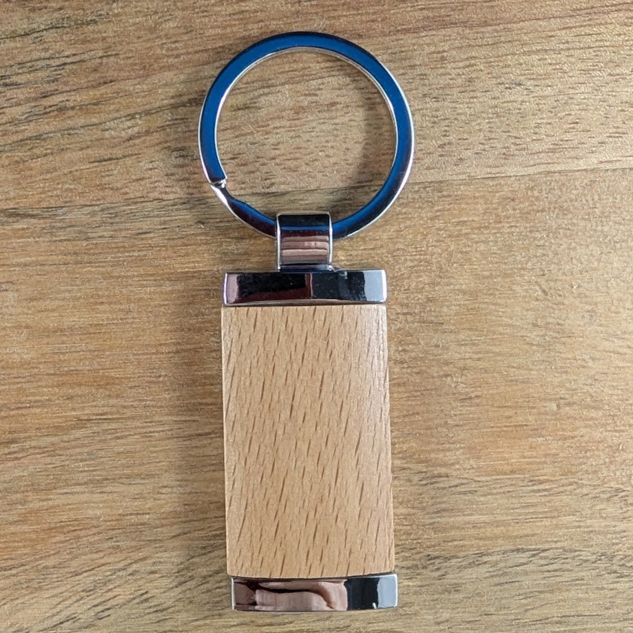 Keychain Timber with Metal Trim